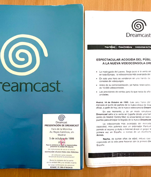 Dreamcast Press Kit Oficial Maletin+Cuaderno Press Kit+Visual Memory